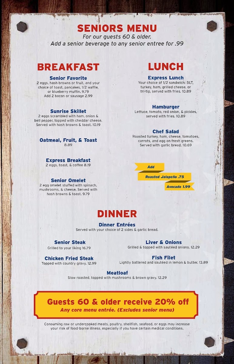 Menu Generals Cafe & Grill-1